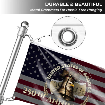 We The People 250th Anniversary Liberty Bell House Flag HOF18 - Charming Present