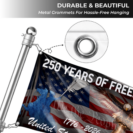 SP-01 250 Years of Freedom We the People American Grommet Flag