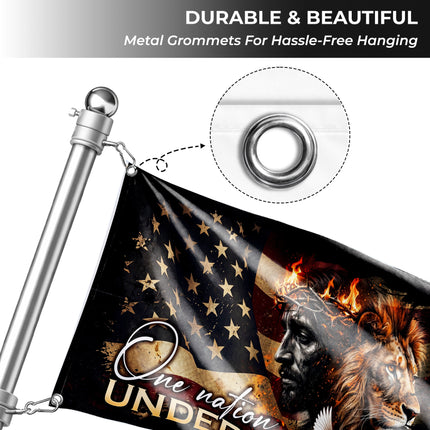 SP-01 Faith Freedom Lion of Judah One Nation Under God Memorial Day Flag