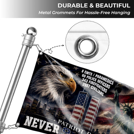 SP-01 Never Forget 9/11 Patriot Day Memorial Flag National Remembrance