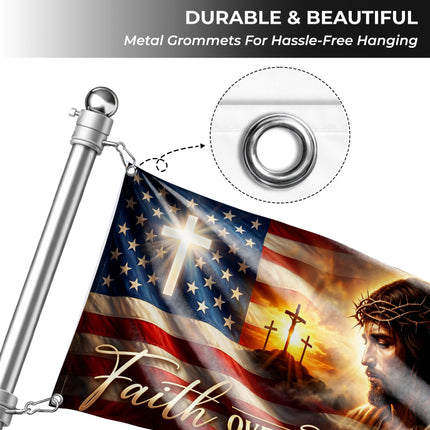 SP-01 Faith Over Fear Flag Hope and Courage Memorial Day