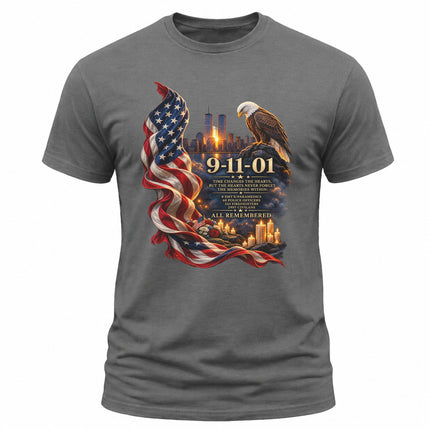 25th Anniversary Patriot Day 911 Never Forget American Eagle Memorial T-Shirt