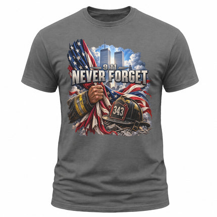 25th Anniversary Patriot Day 911 Never Forget 343 Firefighter Tribute T-Shirt
