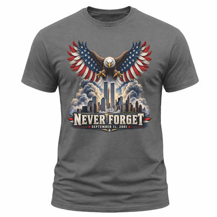 25th Anniversary Patriot Day 911 Never Forget Eagle Memorial T-Shirt