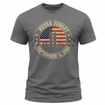25th Anniversary Patriot Day Vintage Seal Never Forget T Shirt