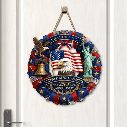 Patriotic 250th Anniversary Custom Wooden Sign WOS1 - Charming Present