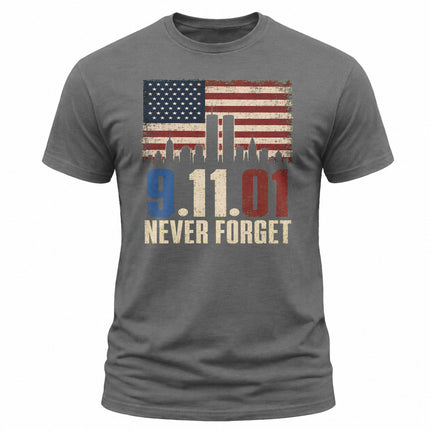 25th Anniversary Patriot Day Vintage American Skyline 9 11 T Shirt