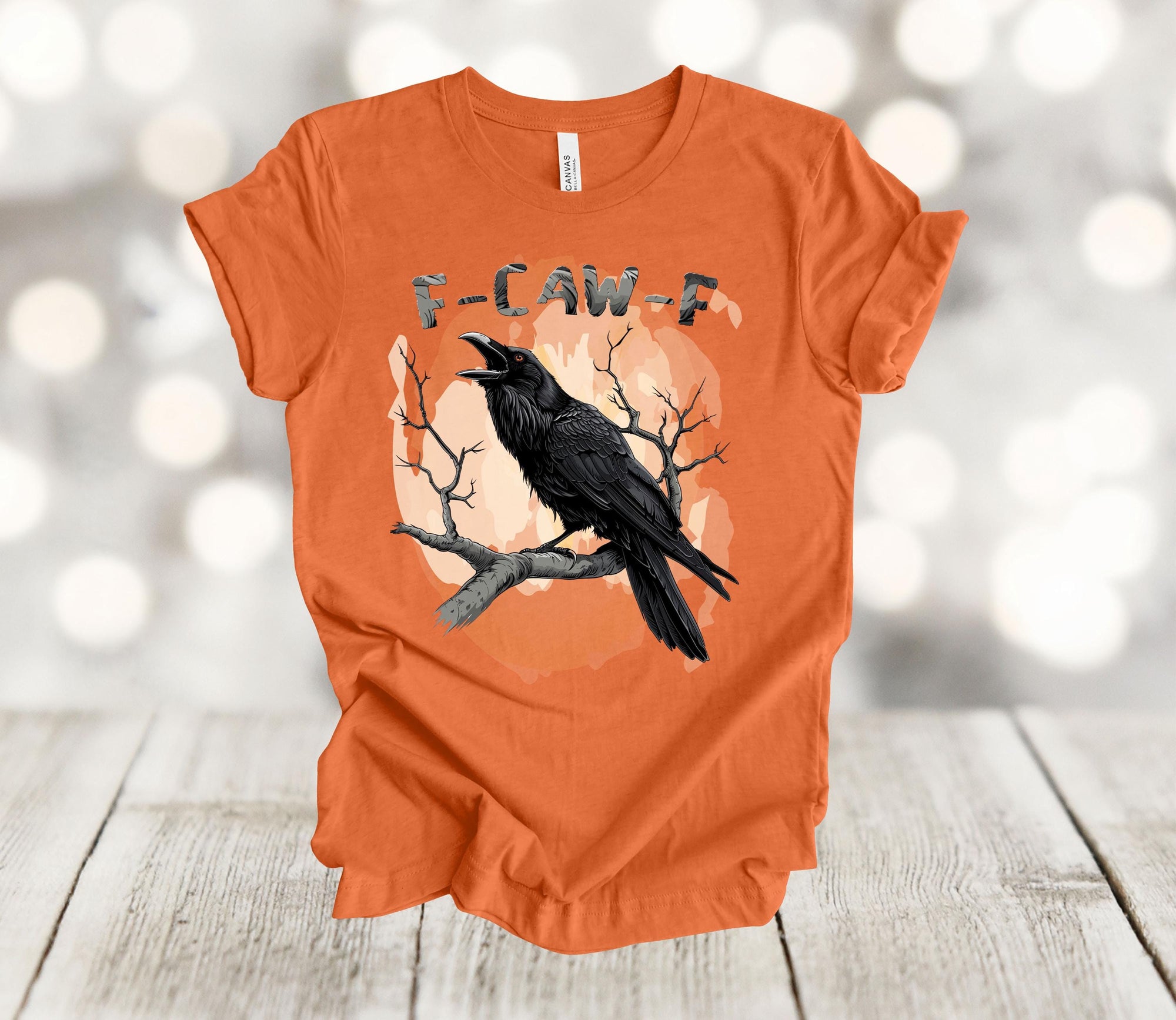 Black Bird Shirt, Funny Crow, F-Caw-F, Black Crow, Raven, Premium Soft Unisex Tee