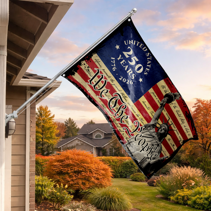 We The People Patriotic American Flag 250 Years Anniversary HOF1