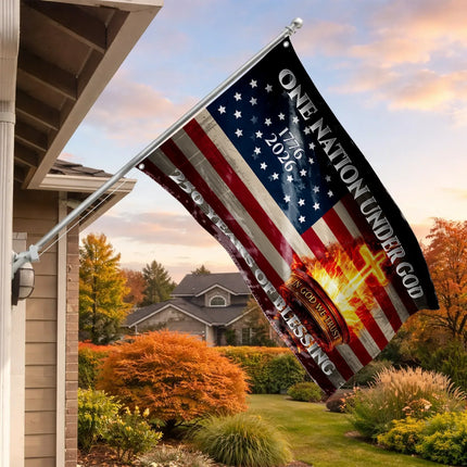 One Nation Under God Christian Patriot Flag America 250 HOF16 - Charming Present