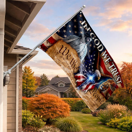 SP-01 In God We Trust We The People Christian Freedom Flag