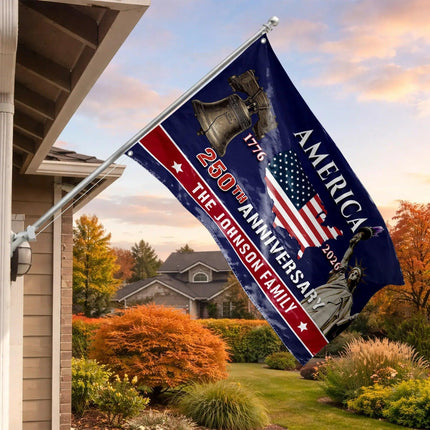 Personalized America 250th Anniversary Patriotic House Flag HOF19 - Charming Present
