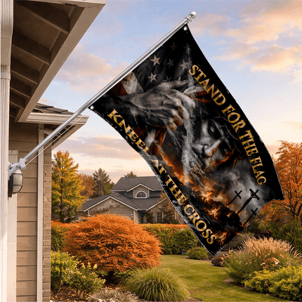 Trust In God Stand For The Flag Jesus Grommet Flag