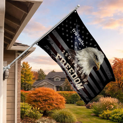 250 Years of Freedom Bald Eagle Patriotic House Flag America 250 HOF9 - Charming Present