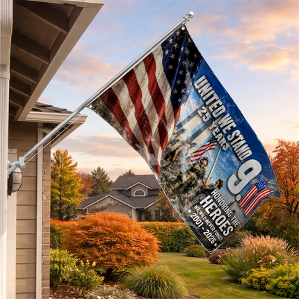 Patriot Day 25th Anniversary United We Stand Heroes Grommet Flag
