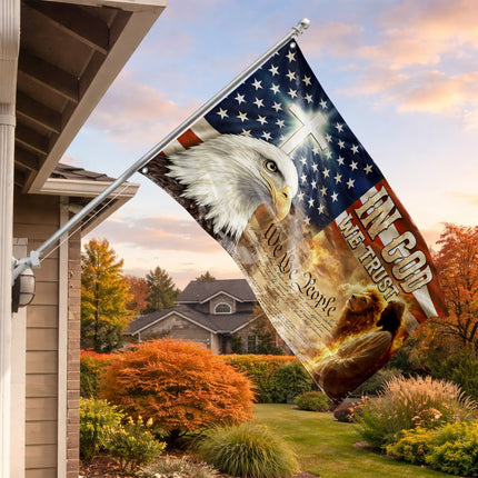 SP-01 Jesus Christ Patriotic Flag In God We Trust Constitution Day