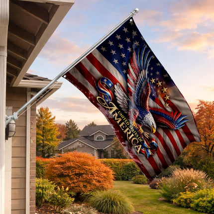 SP-01 God and Country Flag Christian Patriotism Bald Eagle Memorial Day