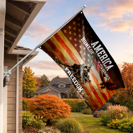 SP-01 Lighthouse Patriotic Decor Home of the Brave Eagle Memorial Day