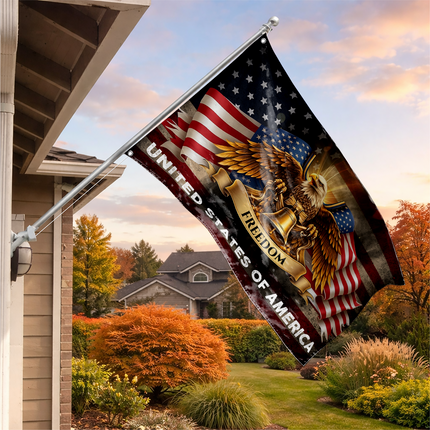 SP-01 United States Patriotic Flag Bald Eagle Freedom National Day of Prayer