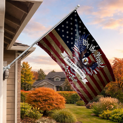 Personalized We The People Patriotic Eagle Flag
