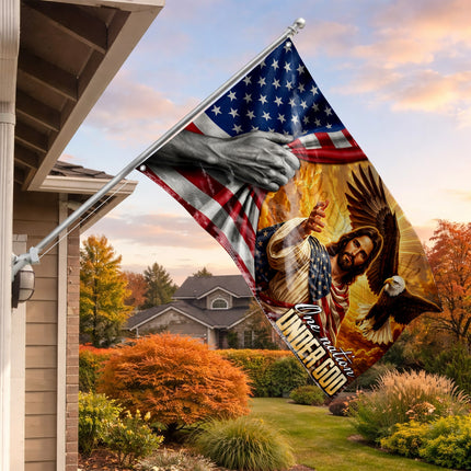 SP-01 One Nation Under God Christian Heritage Patriotic Flag
