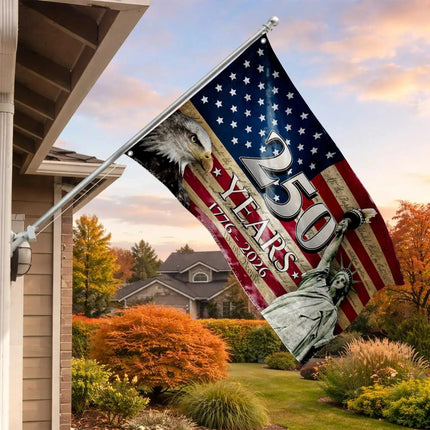 America 250 Years Anniversary Patriotic Eagle Flag HOF3 - Charming Present