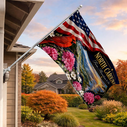 North Carolina Grommet Flag Mountains to Sea Cardinal Floral