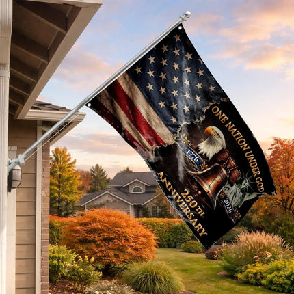 One Nation Under God 250th Anniversary House Flag HOF17 - Charming Present