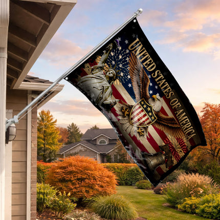 SP-01 American Heritage Flag Bald Eagle Liberty Military Appreciation