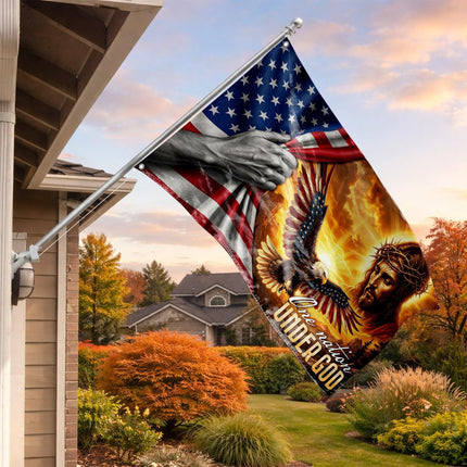 One Nation Under God Revealing Jesus Grommet Flag