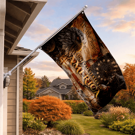 Patriotic Faith Jesus Eagle American House Flag