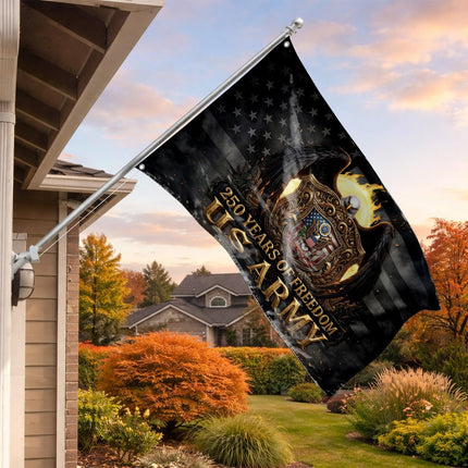 US Army Eagle Golden Shield 250 Years of Freedom House Flag