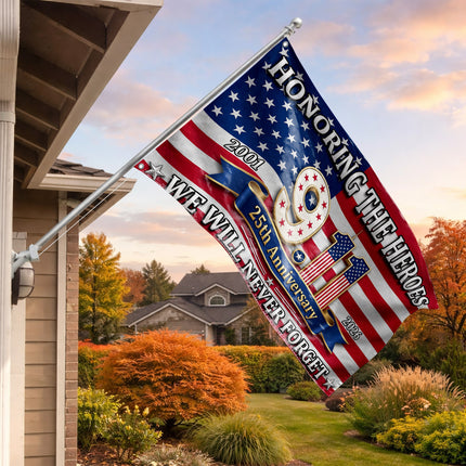 Patriot Day 25th Anniversary Honoring the Heroes Grommet Flag