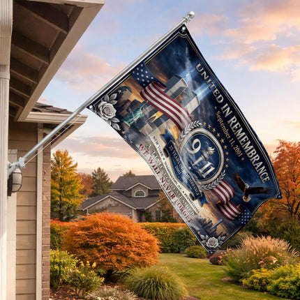 Patriot Day 25th Anniversary United in Remembrance Memorial Grommet Flag