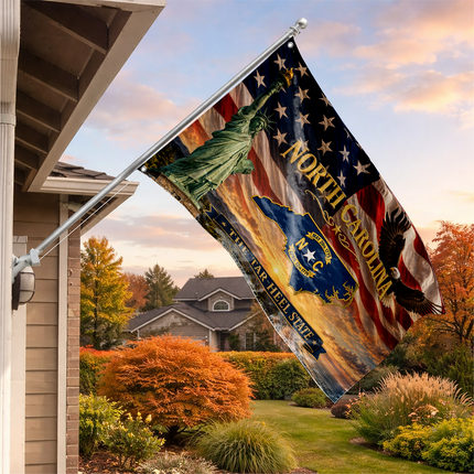 North Carolina Grommet Flag Tar Heel State Eagle Liberty