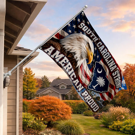 South Carolina Grommet Flag Strong American Proud Eagle