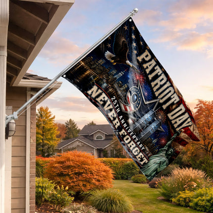 Patriot Day 25th Anniversary Never Forget Grommet Flag