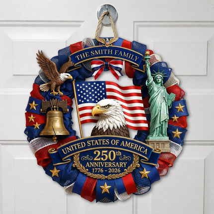 Patriotic 250th Anniversary Custom Wooden Sign WOS1 - Charming Present