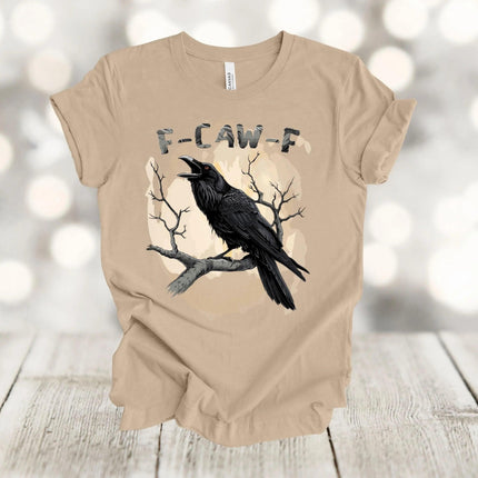 Black Bird Shirt, Funny Crow, F-Caw-F, Black Crow, Raven, Premium Soft Unisex Tee - Charming Present