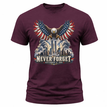 25th Anniversary Patriot Day 911 Never Forget Eagle Memorial T-Shirt