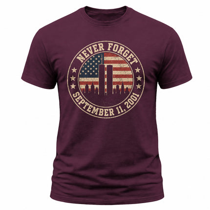25th Anniversary Patriot Day Vintage Seal Never Forget T Shirt