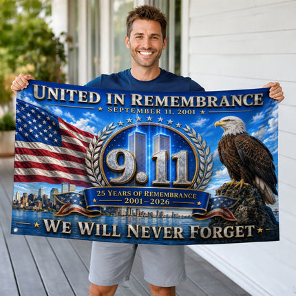 Patriot Day 25th Anniversary United in Remembrance Eagle Flag
