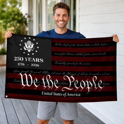 We The People USA Constitution Flag America 250 Years HOF6