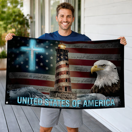 SP-01 American Remembrance Flag Eagle Cross Wreath-Laying Ceremony