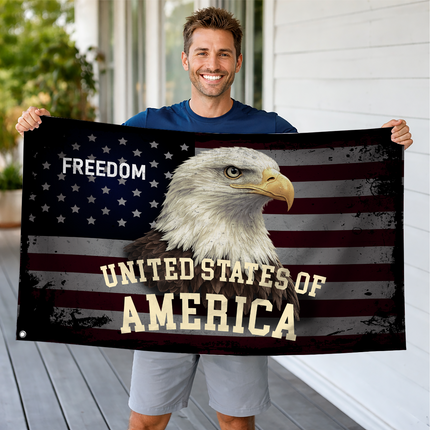 SP-01 Bald Eagle American Flag Hope and Liberty Presidents Day