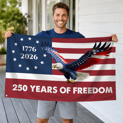 Betsy Ross Flag-Winged Eagle America 250 Crisp House Flag
