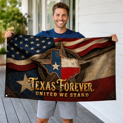 Texas Grommet Flag Texas Forever Lone Star United We Stand