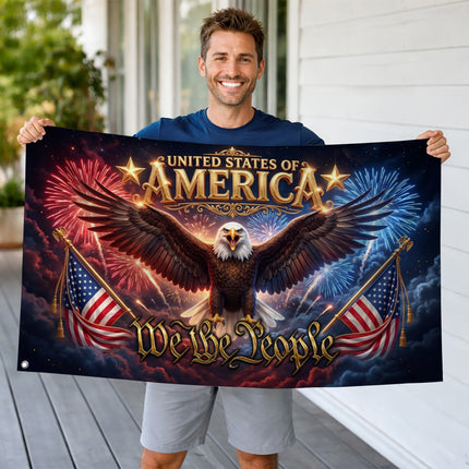 SP-01 Eagle Freedom Flag We The People Independence Day