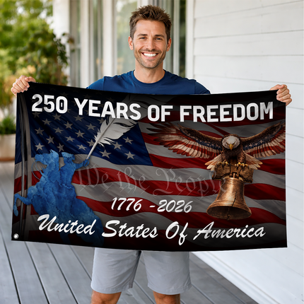 SP-01 250 Years of Freedom We the People American Grommet Flag