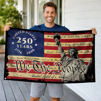 We The People Patriotic American Flag 250 Years Anniversary HOF1 - Charming Present
